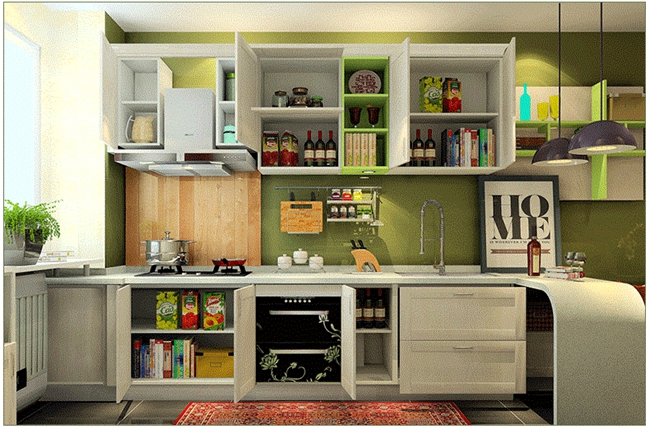 定制櫥柜個性設(shè)計，星空梵高櫥柜